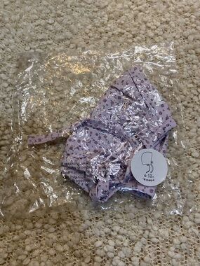 Lilac Floral Baby Bonnet - 6-12 Months